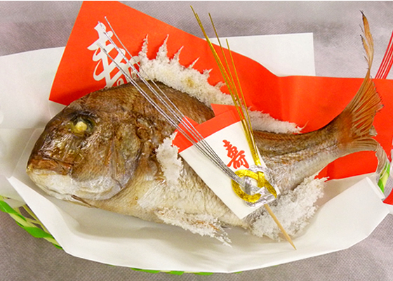 お食い初め 焼き鯛 祝い鯛 淡路島魚幸の天然焼き鯛 400g-